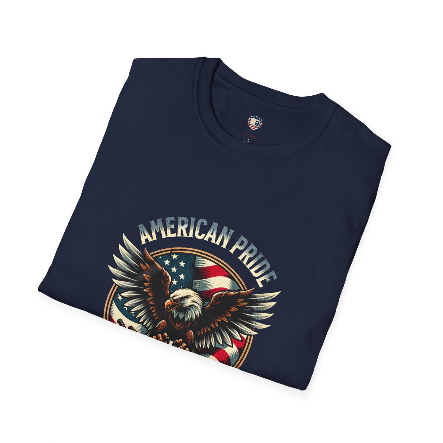 American Pride Eagle -Courage never Retreats Unisex T-Shirt