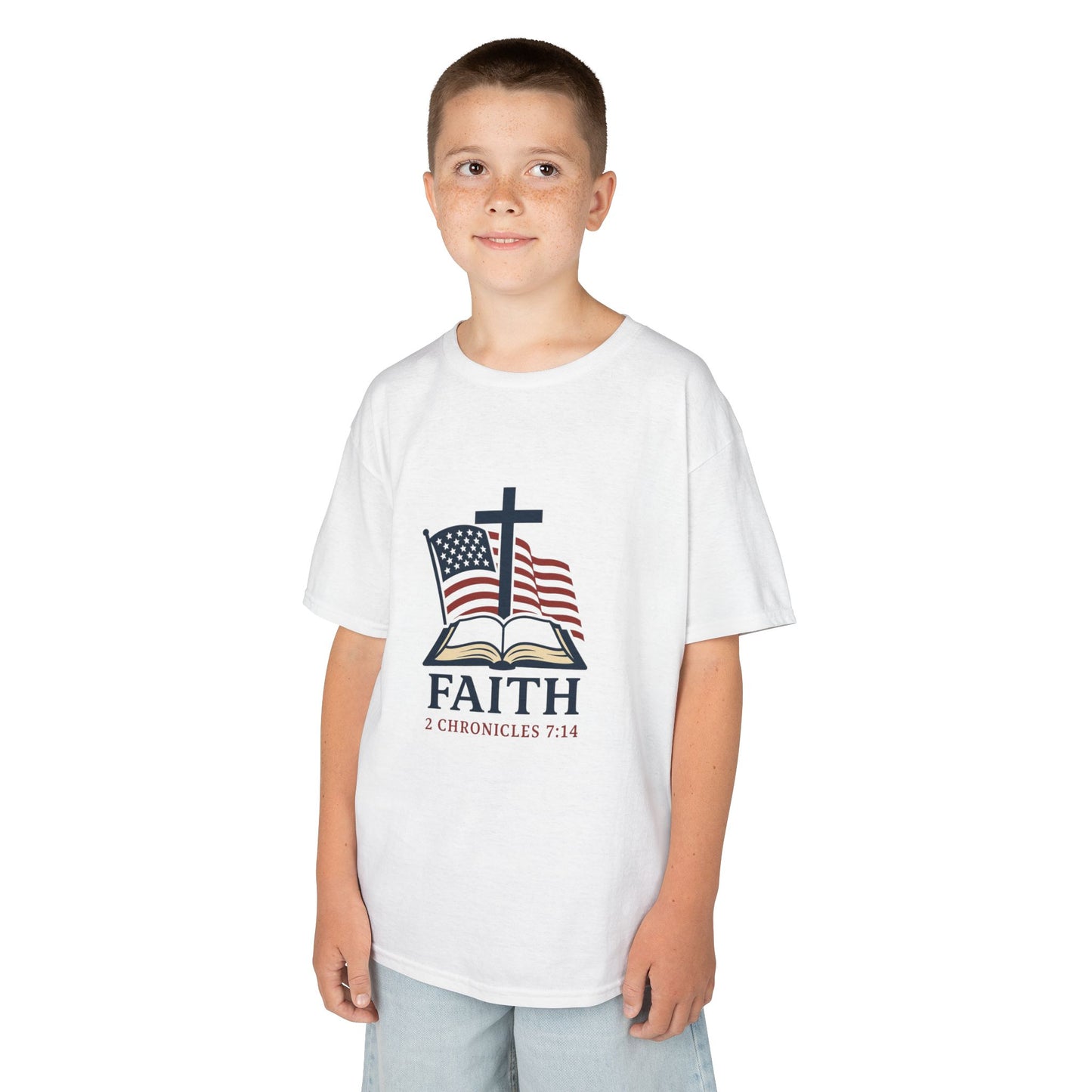Faith & Freedom 2 Chronicles 7:14 Inspired Christian Kids Shirt