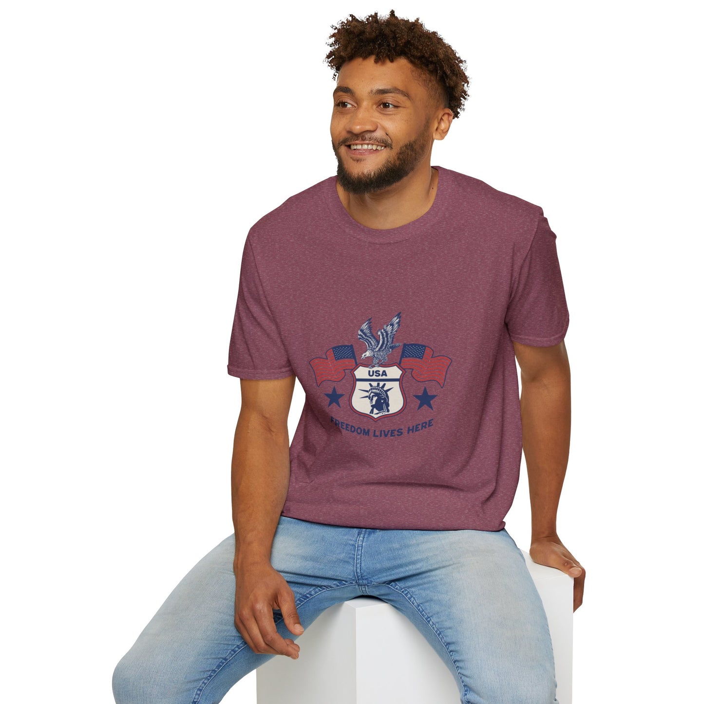 USA Freedom Lives Here Patriotic Unisex Shirt