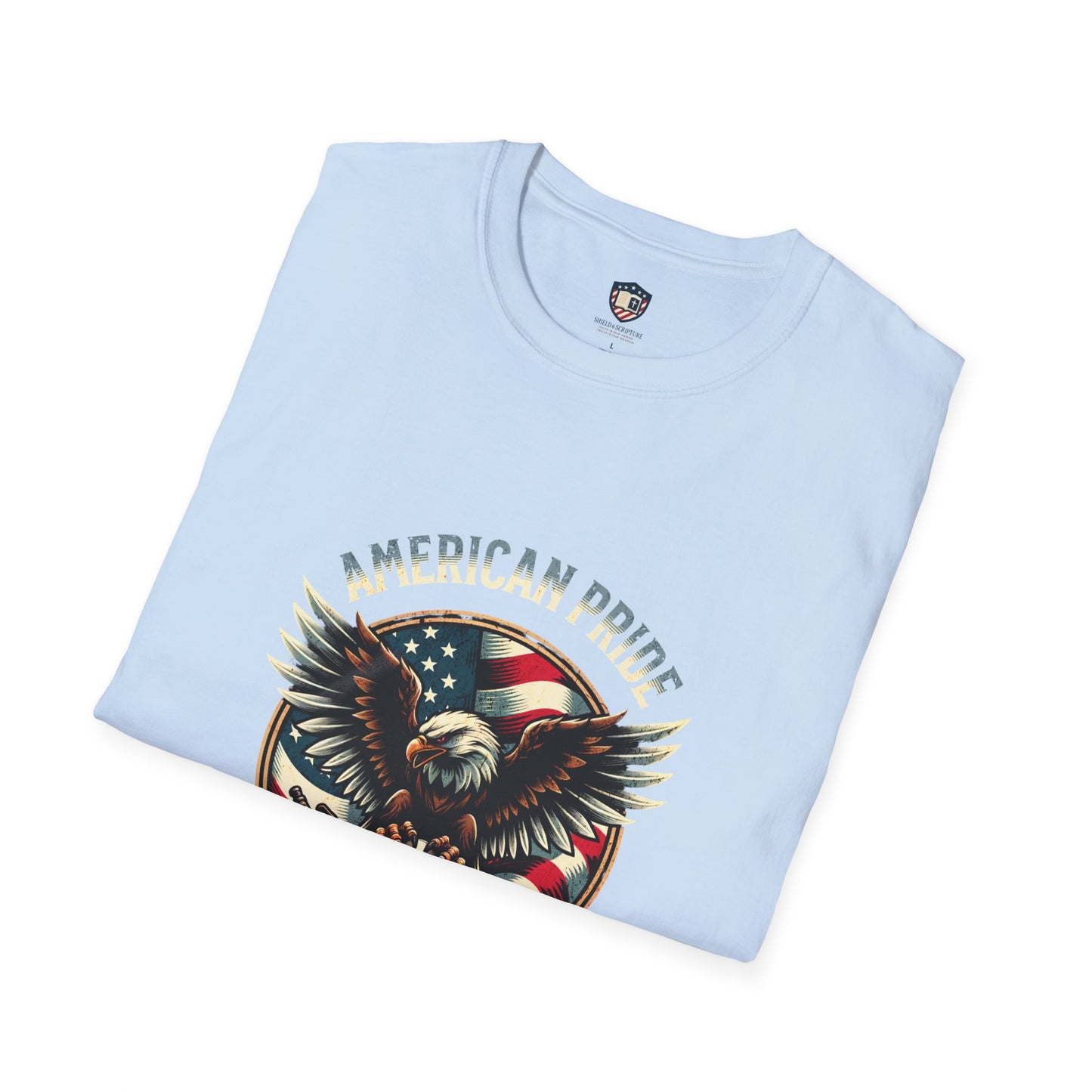 American Pride Eagle -Courage never Retreats Unisex T-Shirt