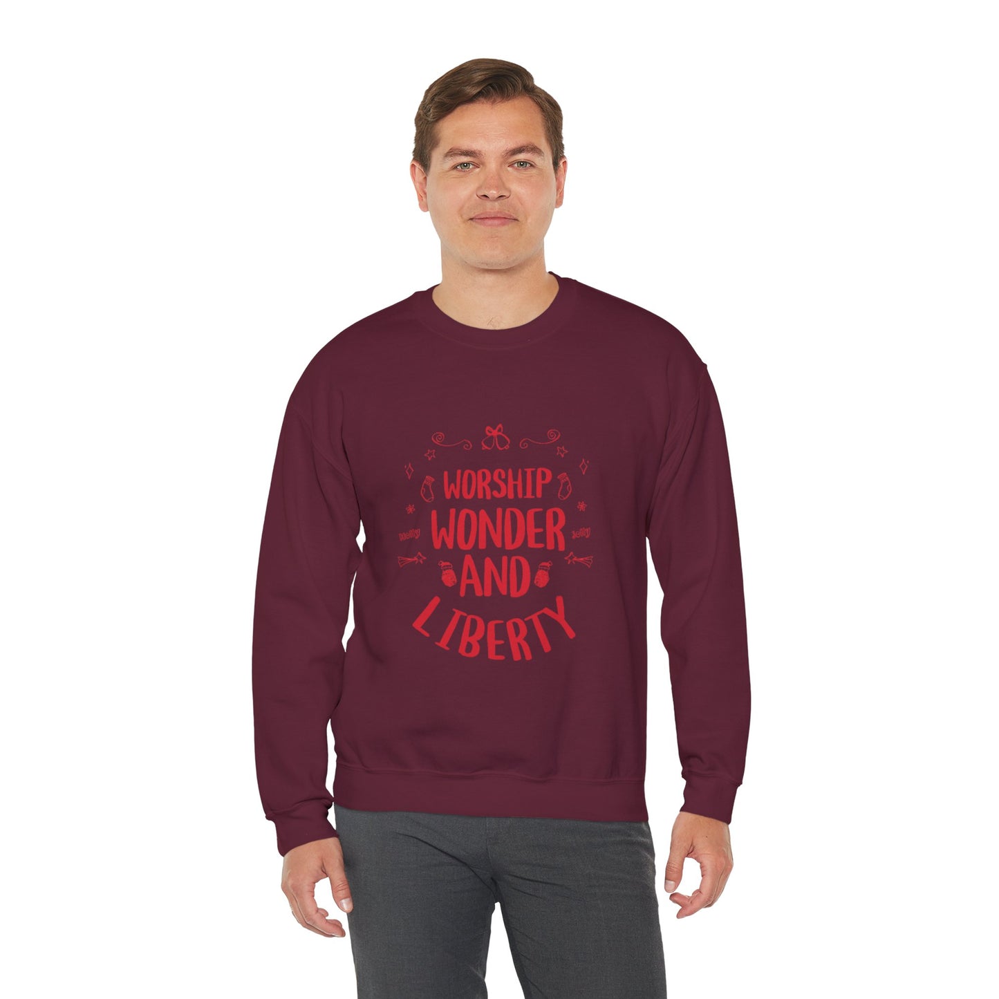 Worship Wonder Liberty Crewneck Unisex Sweatshirt