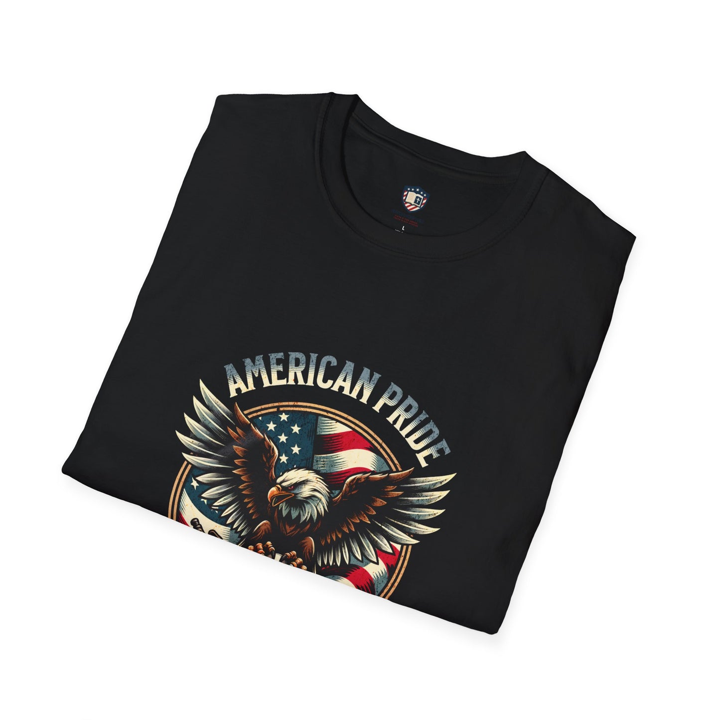 American Pride Eagle -Courage never Retreats Unisex T-Shirt