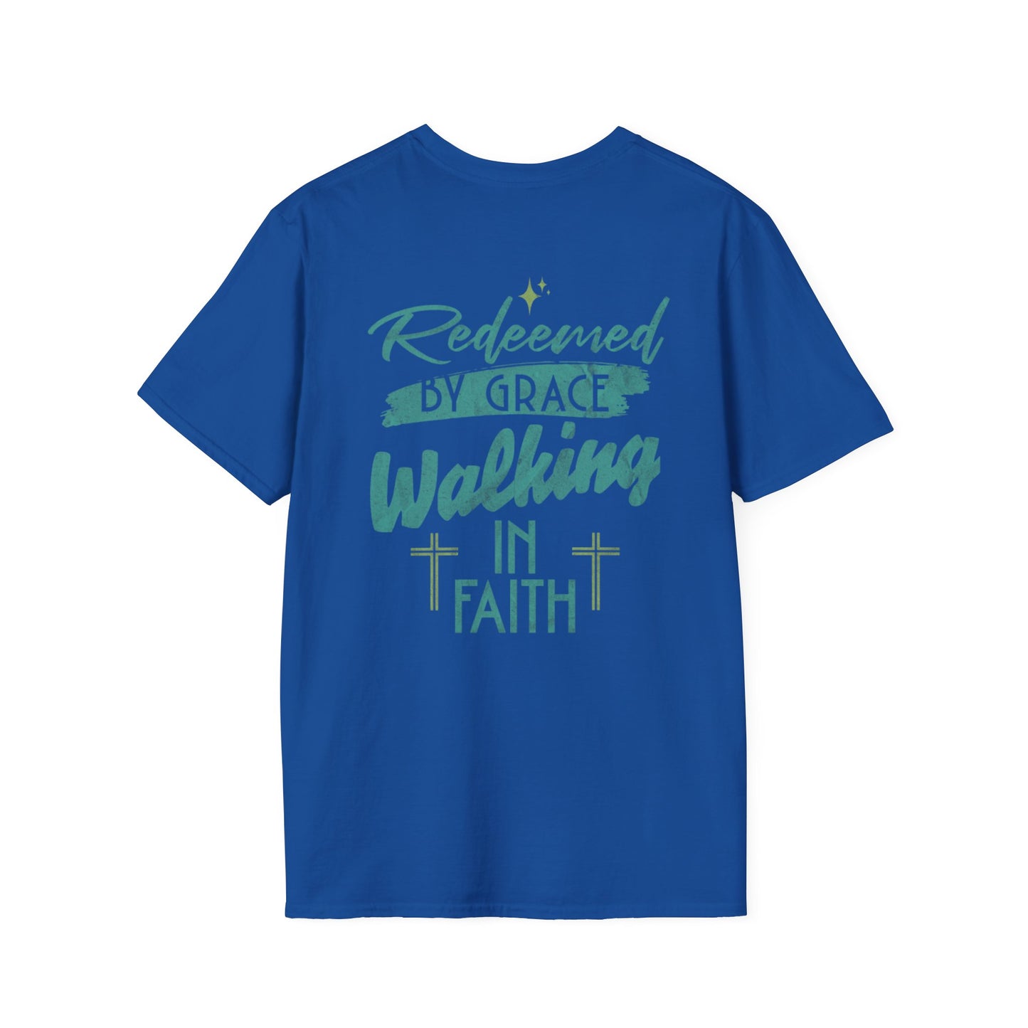 Redeemed by Grace Shirt Faith-Inspired Unisex Soft style T-Shirt