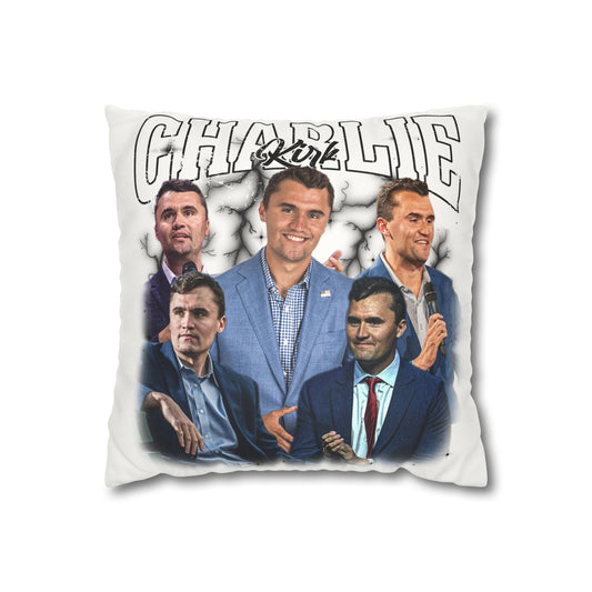 Personalized Faux Suede Pillowcase - Charlie Kirk Design